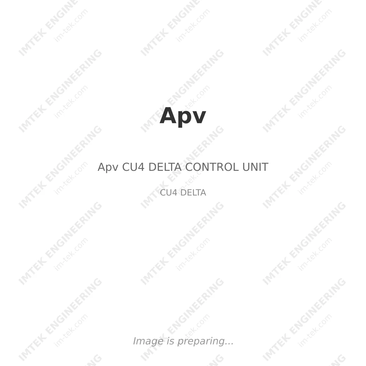 Apv Apv CU4 DELTA CONTROL UNIT - CU4 DELTA
