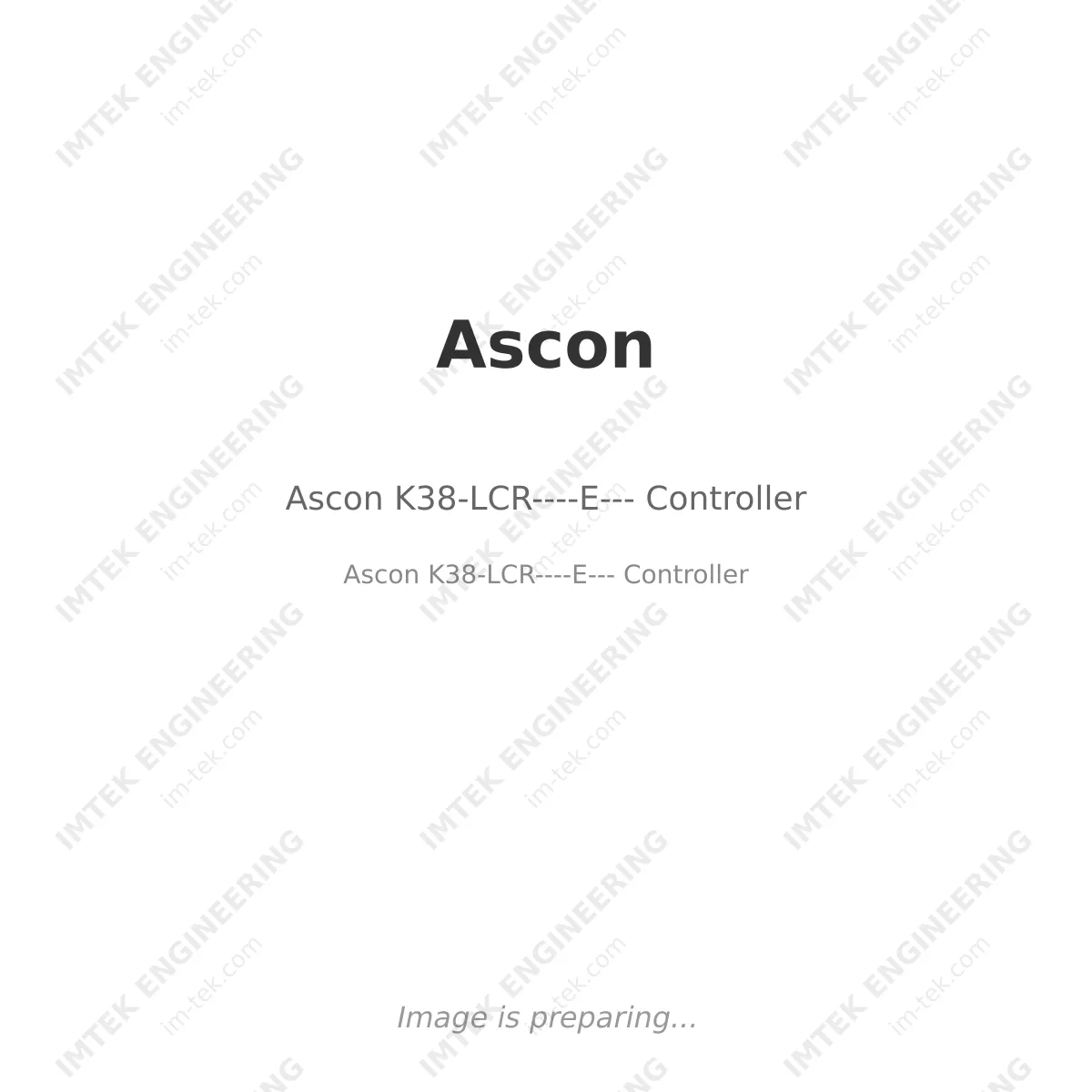 Ascon Ascon K38-LCR----E--- Controller - Ascon K38-LCR----E--- Controller