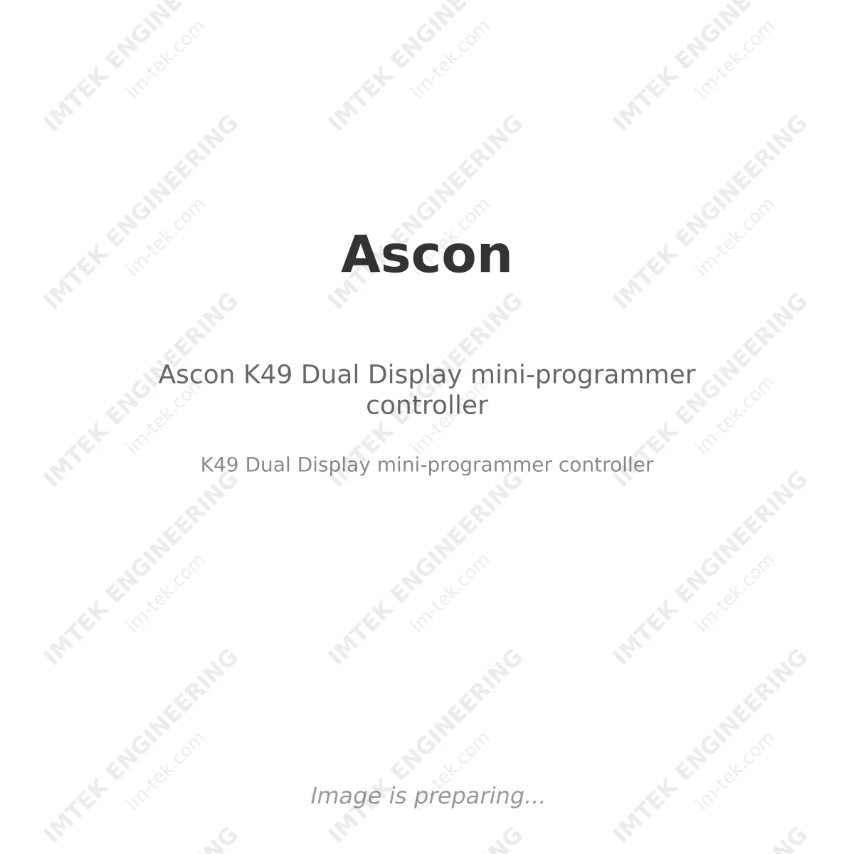 Ascon Ascon K49 Dual Display mini-programmer controller - K49 Dual Display mini-programmer controller