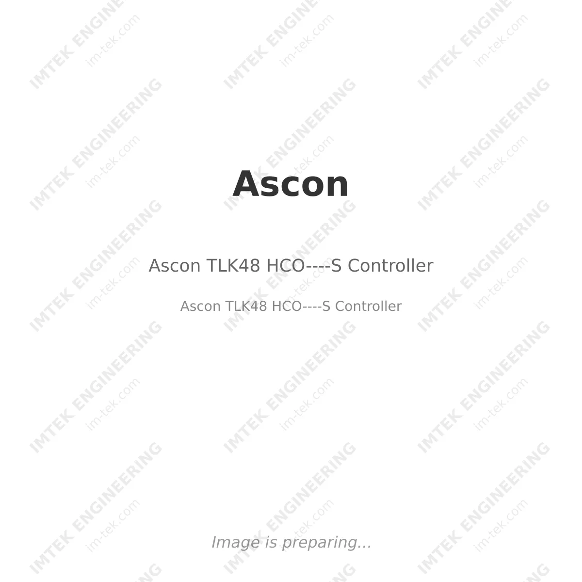 Ascon Ascon TLK48 HCO----S Controller - Ascon TLK48 HCO----S Controller