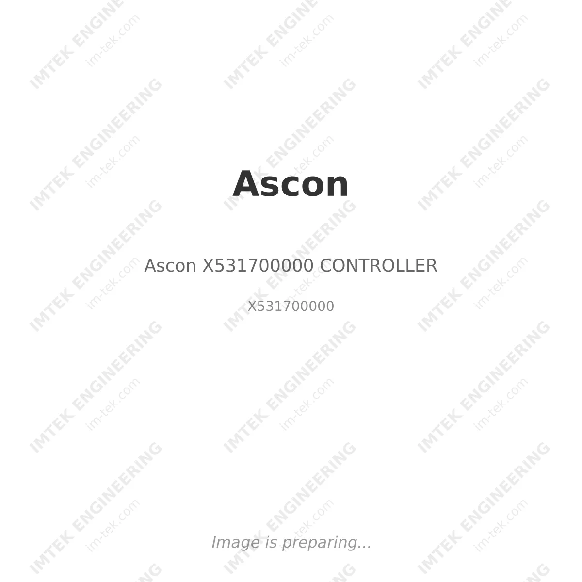 Ascon Ascon X531700000 CONTROLLER - X531700000