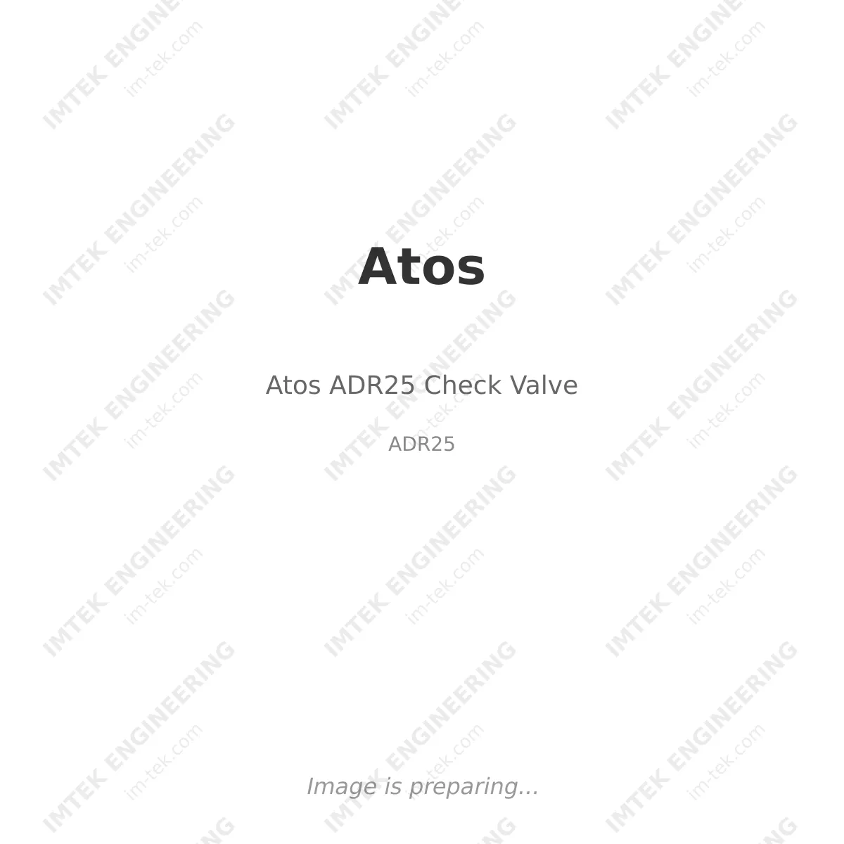 Atos Atos ADR25 Check Valve - ADR25
