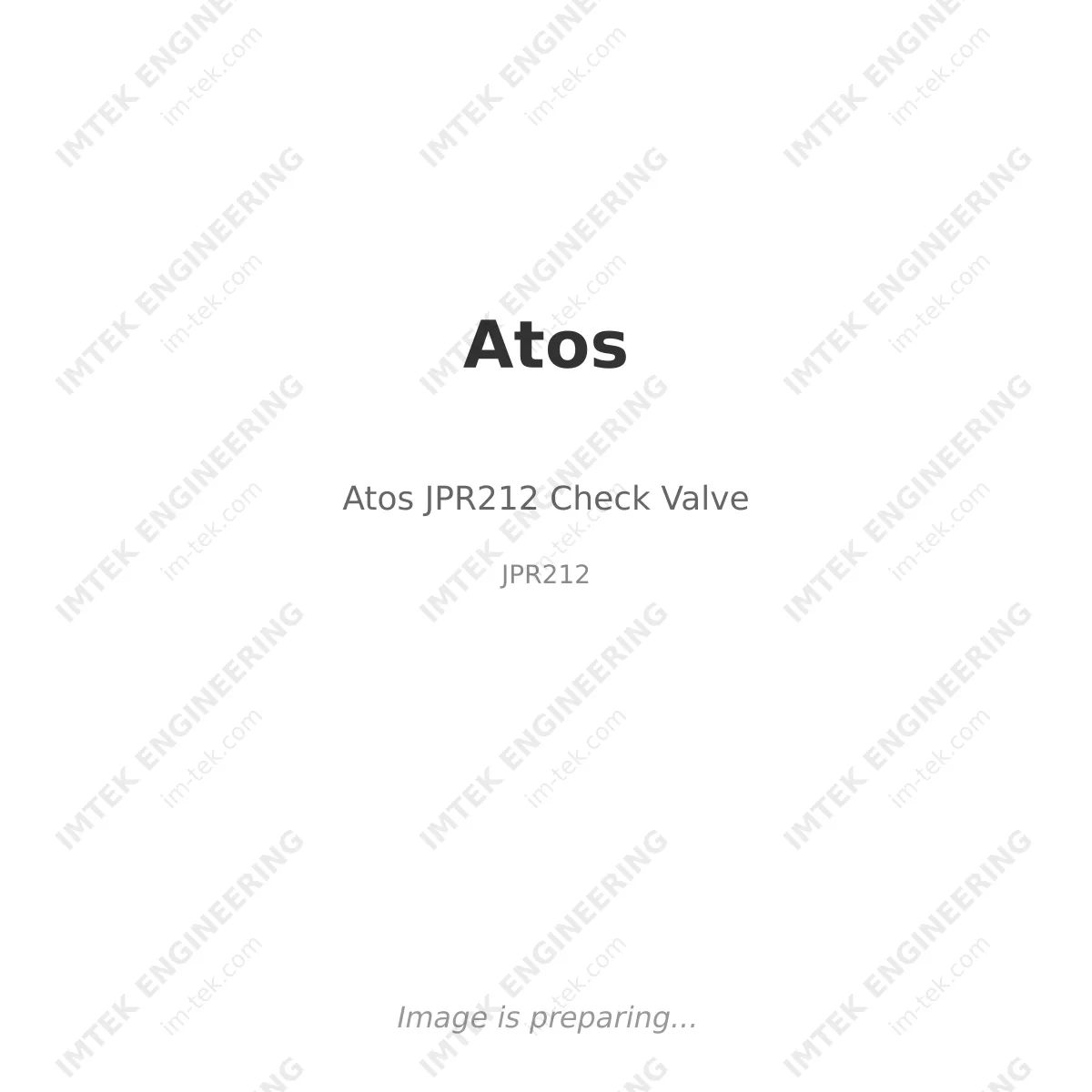 Atos Atos JPR212 Check Valve - JPR212
