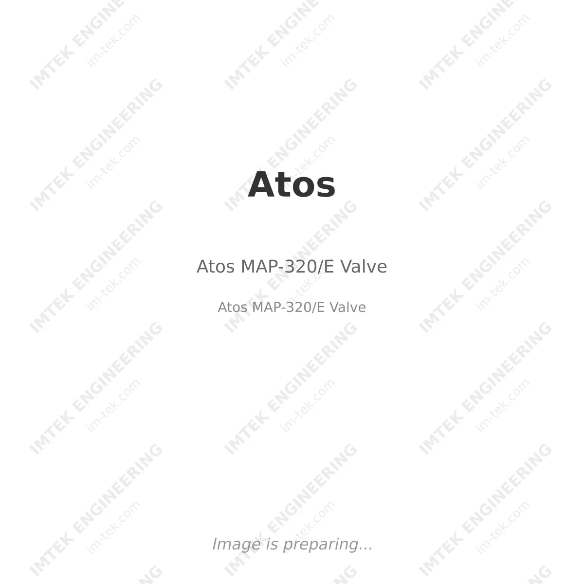 Atos Atos MAP-320/E Valve - Atos MAP-320/E  Valve