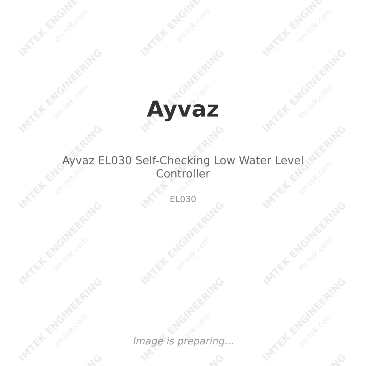Ayvaz Ayvaz EL030 Self-Checking Low Water Level Controller - EL030