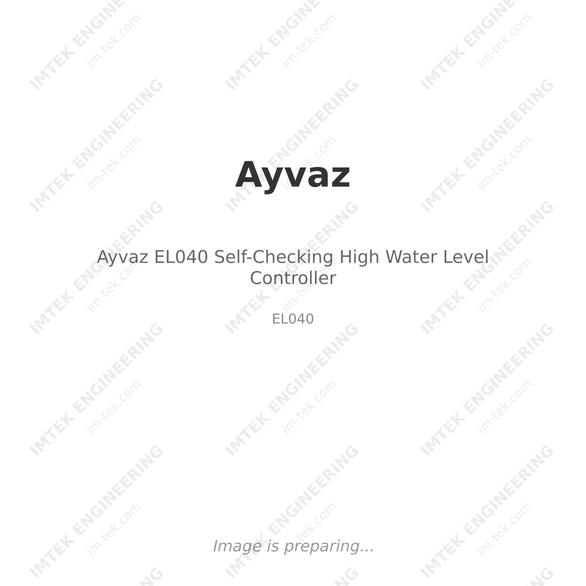 Ayvaz Ayvaz EL040 Self-Checking High Water Level Controller - EL040