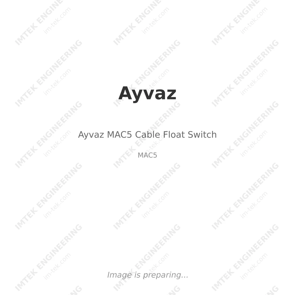 Ayvaz Ayvaz MAC5 Cable Float Switch - MAC5