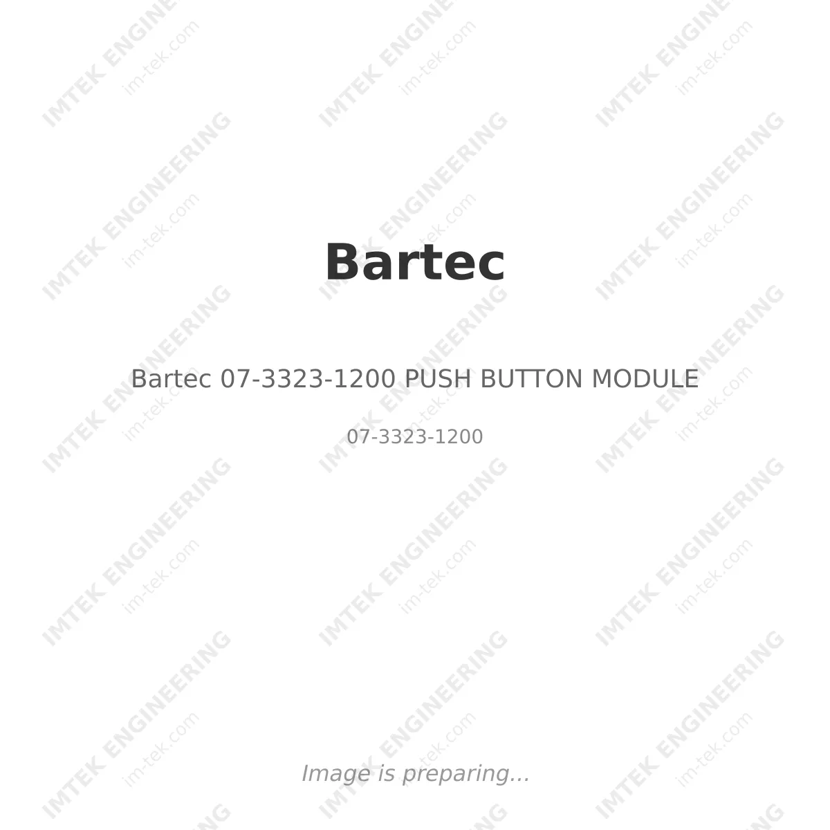 Bartec Bartec 07-3323-1200 PUSH BUTTON MODULE - 07-3323-1200