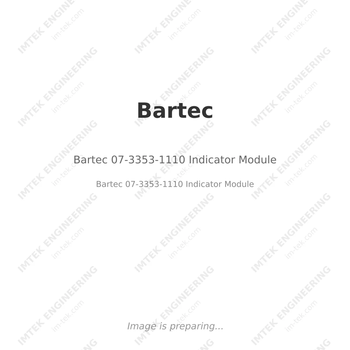 Bartec Bartec 07-3353-1110 Indicator Module - Bartec 07-3353-1110 Indicator Module