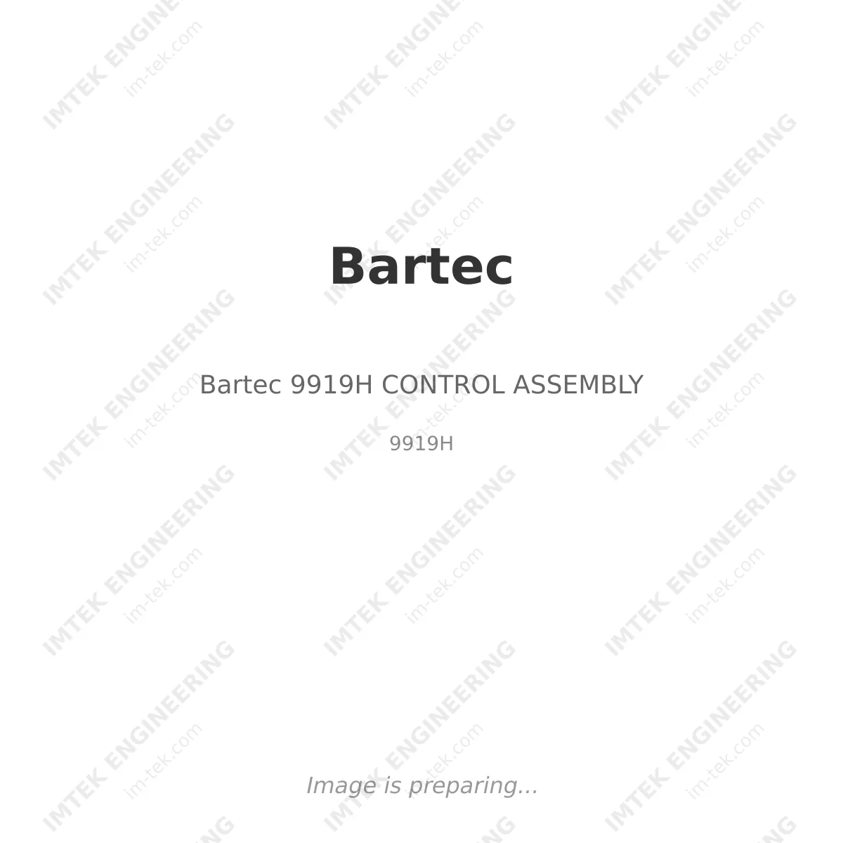 Bartec Bartec 9919H CONTROL ASSEMBLY - 9919H