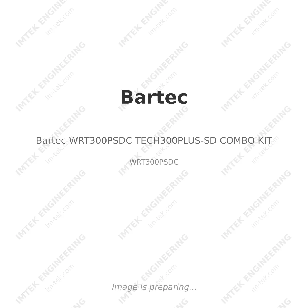 Bartec Bartec WRT300PSDC TECH300PLUS-SD COMBO KIT - WRT300PSDC