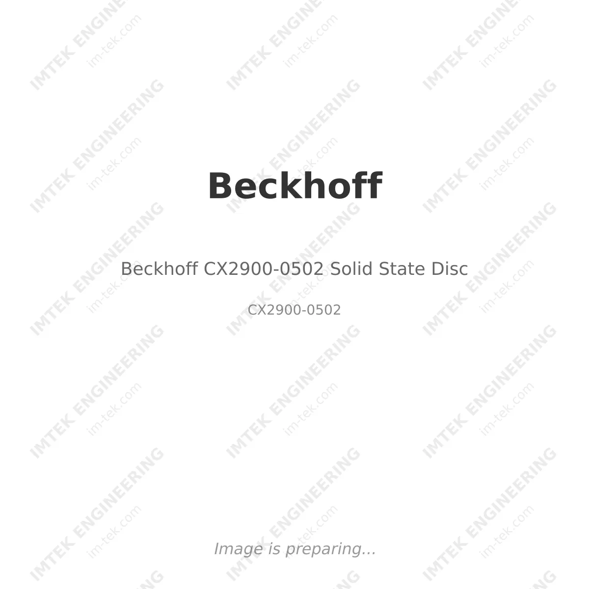 Beckhoff Beckhoff CX2900-0502 Solid State Disc - CX2900-0502