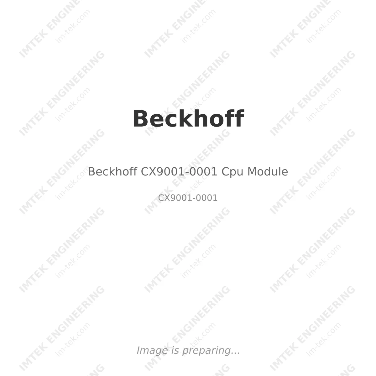 Beckhoff Beckhoff CX9001-0001 Cpu Module - CX9001-0001