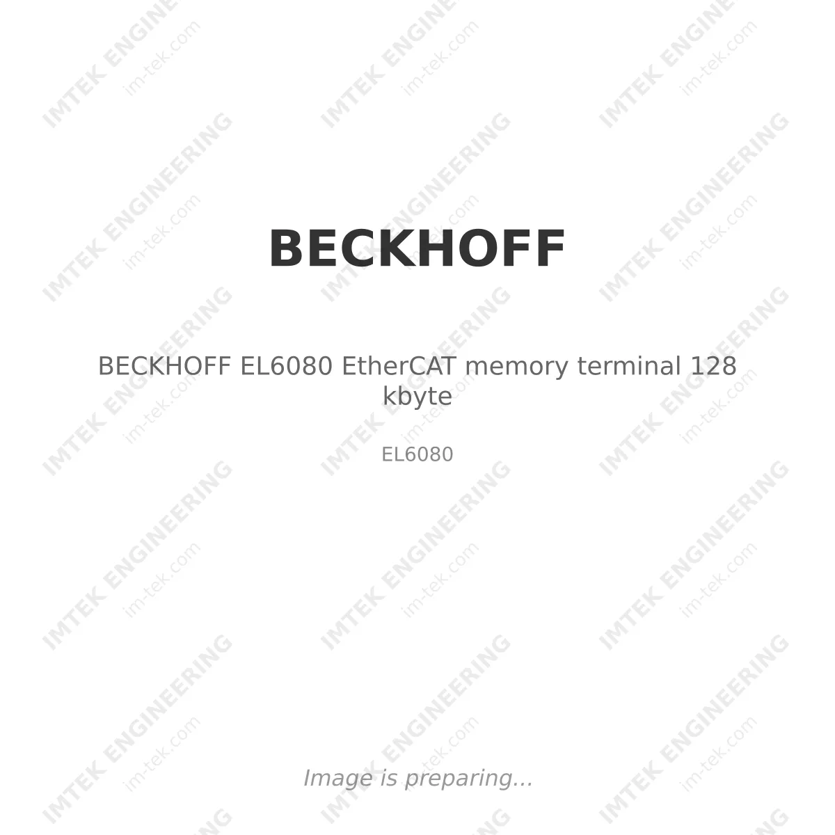 BECKHOFF BECKHOFF EL6080 EtherCAT memory terminal 128 kbyte - EL6080