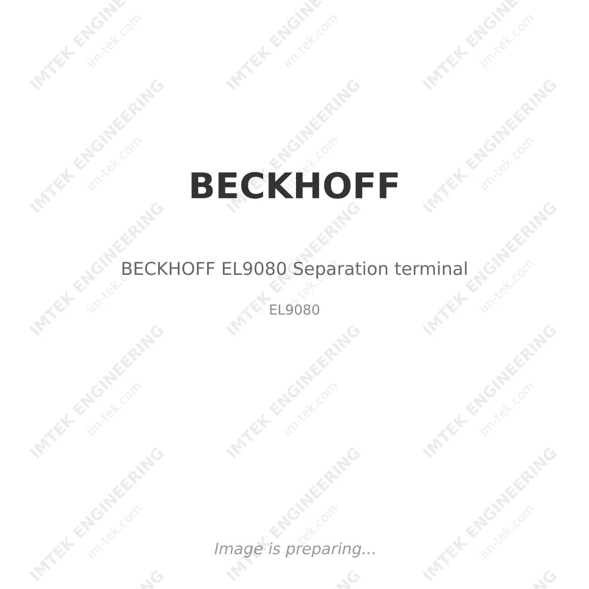 BECKHOFF BECKHOFF EL9080 Separation terminal - EL9080