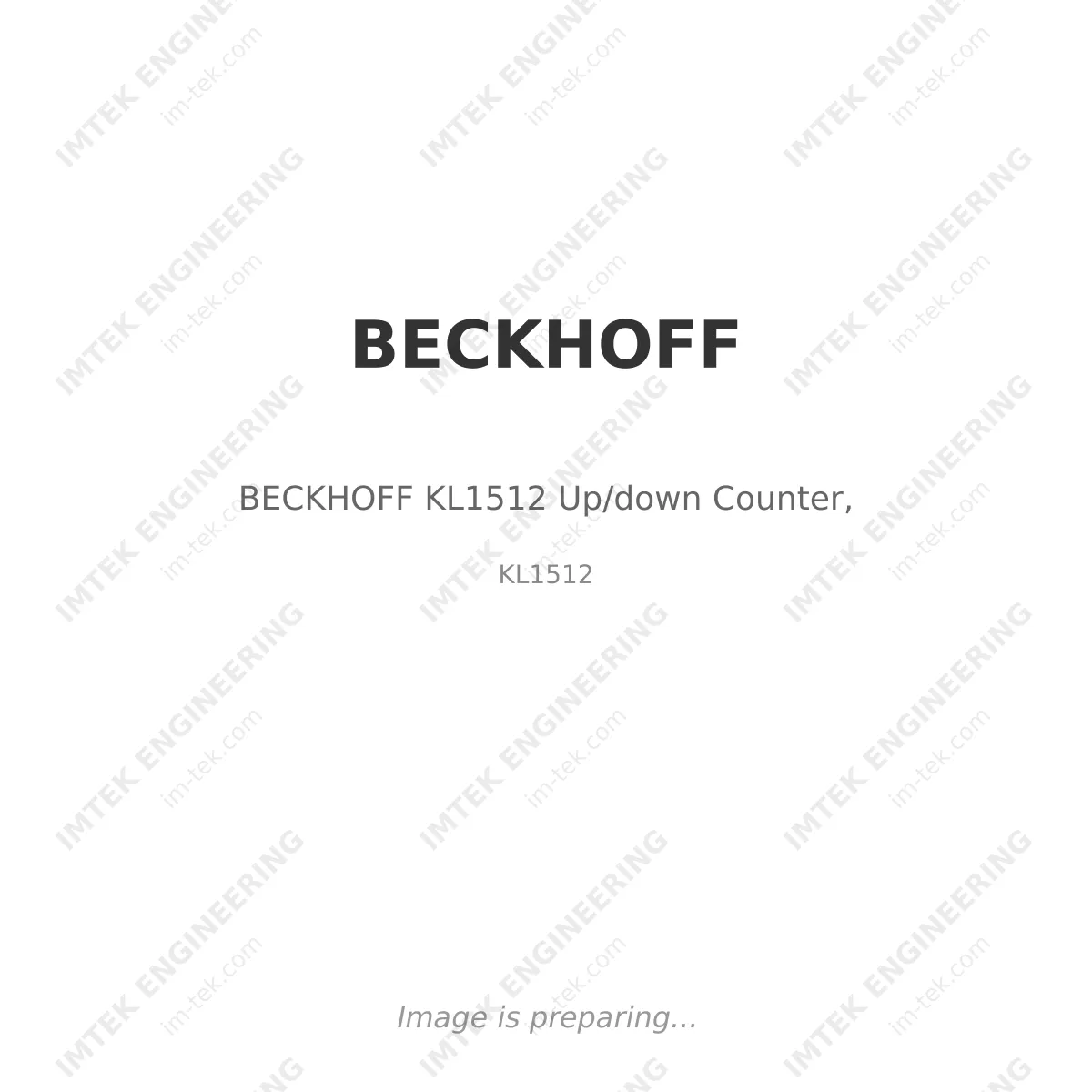 BECKHOFF BECKHOFF KL1512 Up/down Counter, - KL1512