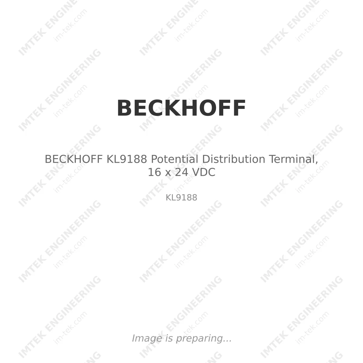 BECKHOFF BECKHOFF KL9188 Potential Distribution Terminal, 16 x 24 VDC - KL9188