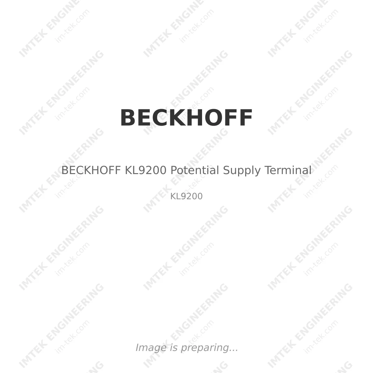 BECKHOFF BECKHOFF KL9200 Potential Supply Terminal - KL9200