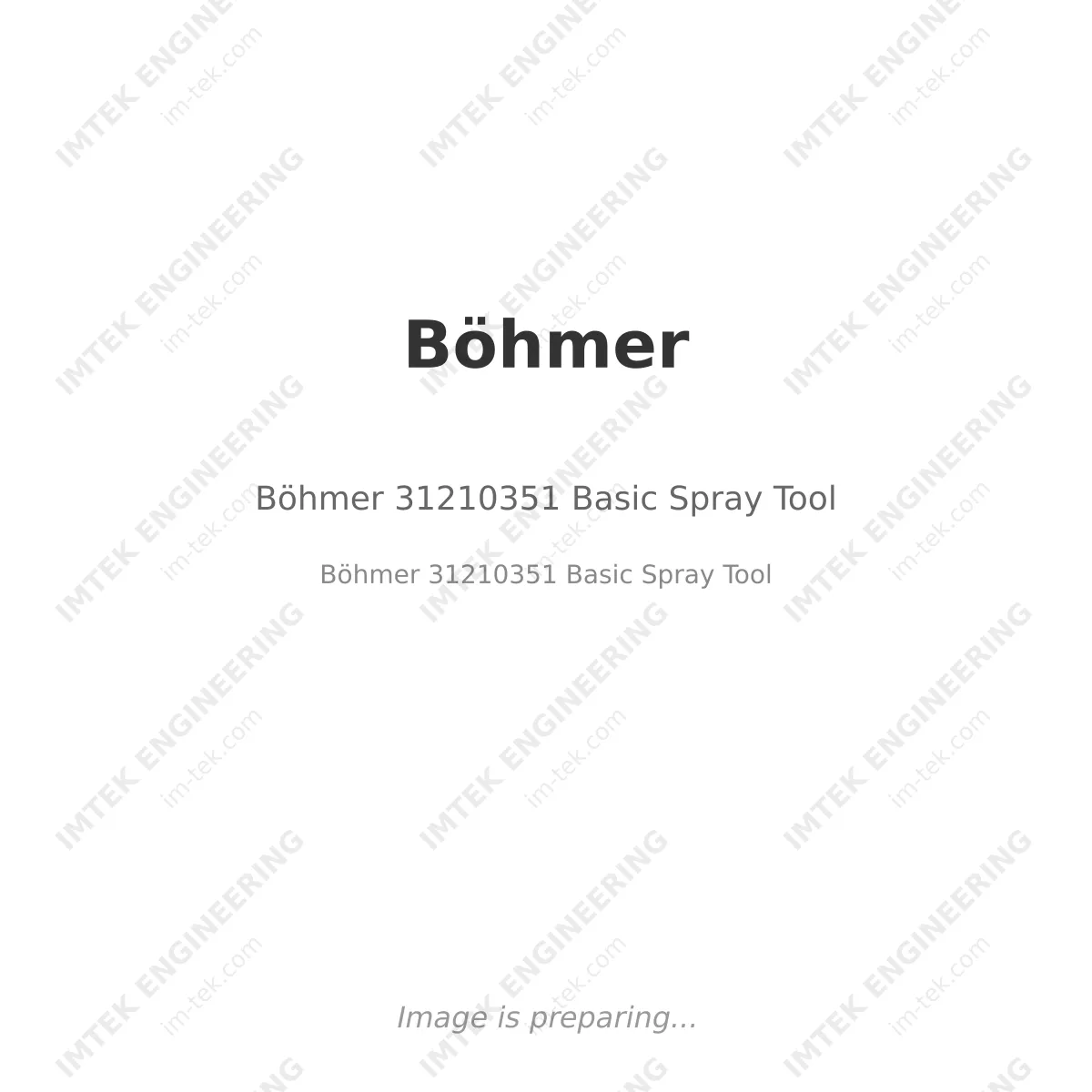 Böhmer Böhmer 31210351 Basic Spray Tool - Böhmer 31210351 Basic Spray Tool