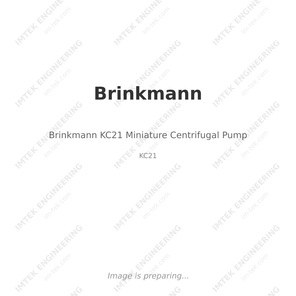 Brinkmann Brinkmann KC21 Miniature Centrifugal Pump - KC21