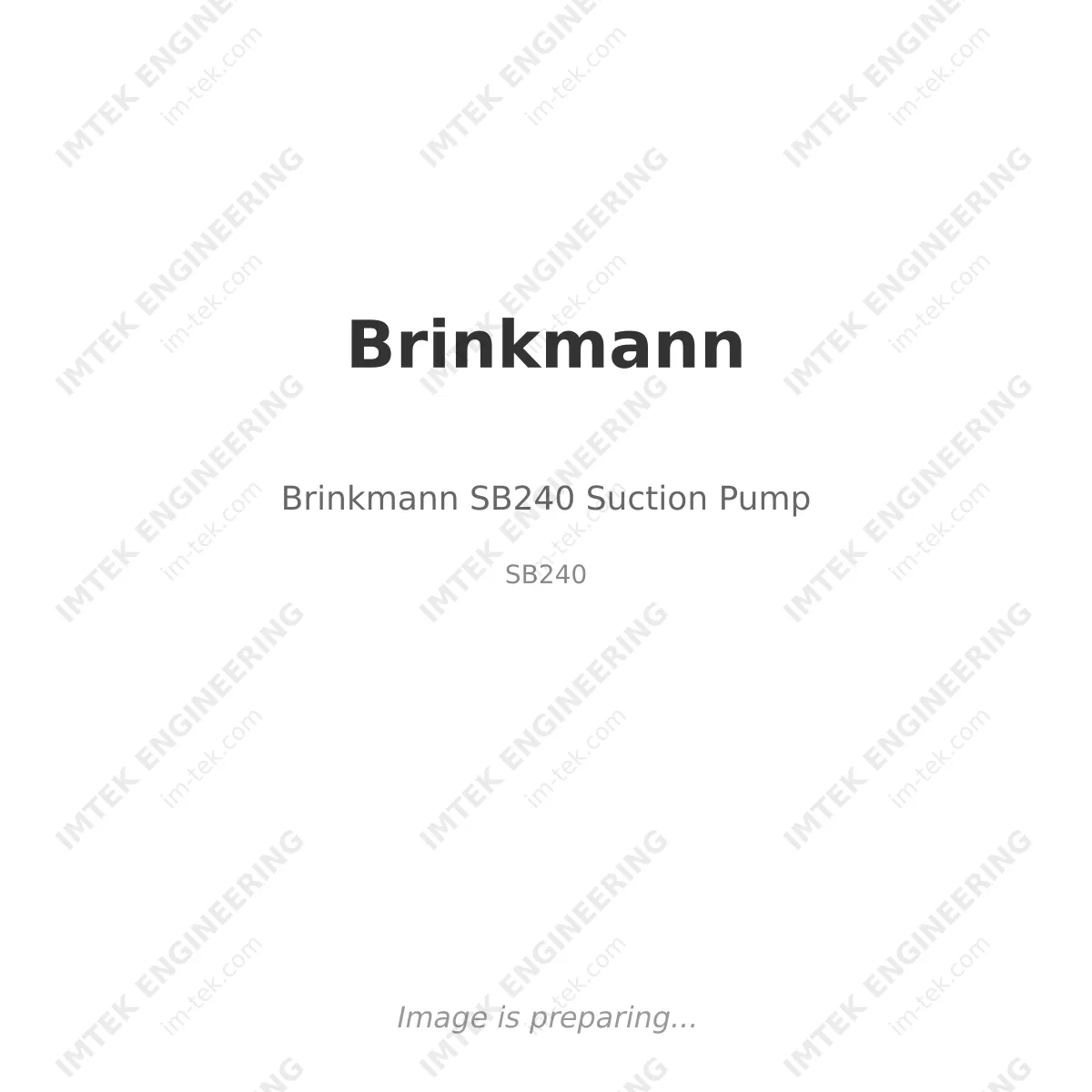 Brinkmann Brinkmann SB240 Suction Pump - SB240