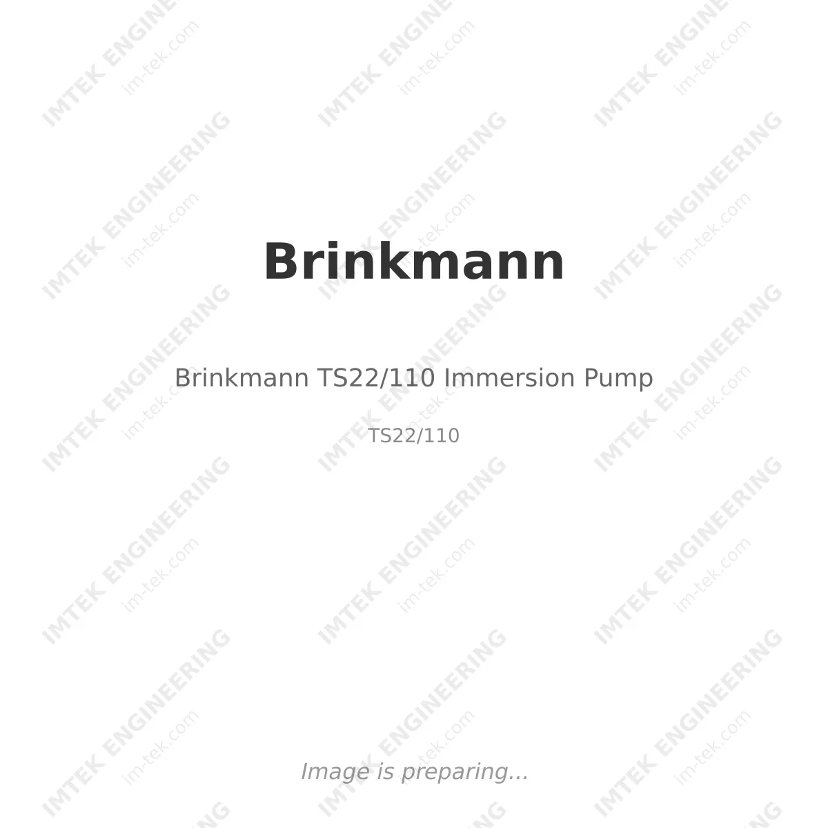 Brinkmann Brinkmann TS22/110 Immersion Pump - TS22/110