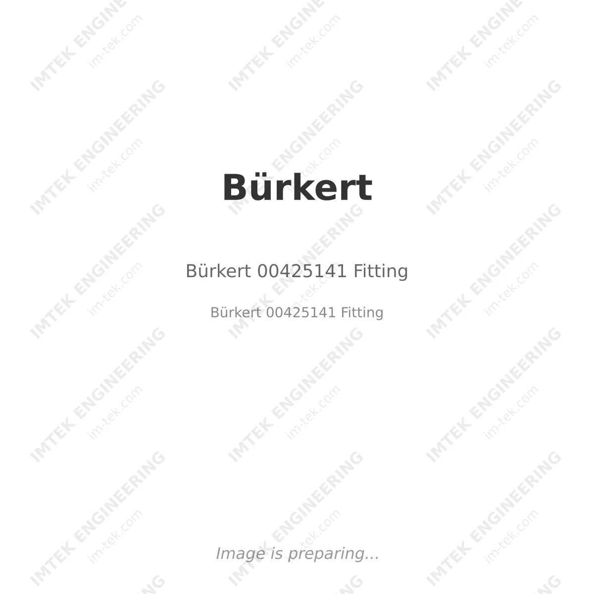 Bürkert Bürkert 00425141 Fitting - Bürkert 00425141 Fitting