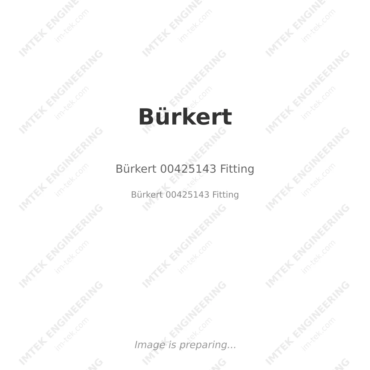 Bürkert Bürkert 00425143 Fitting - Bürkert 00425143 Fitting