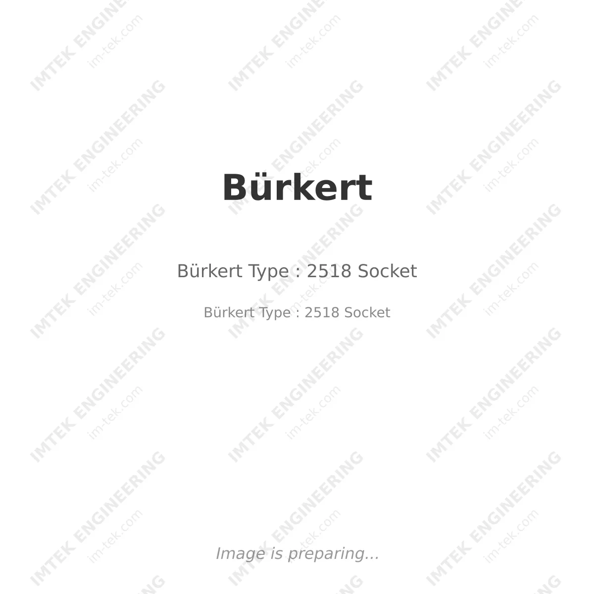 Bürkert Bürkert Type : 2518 Socket - Bürkert Type : 2518 Socket