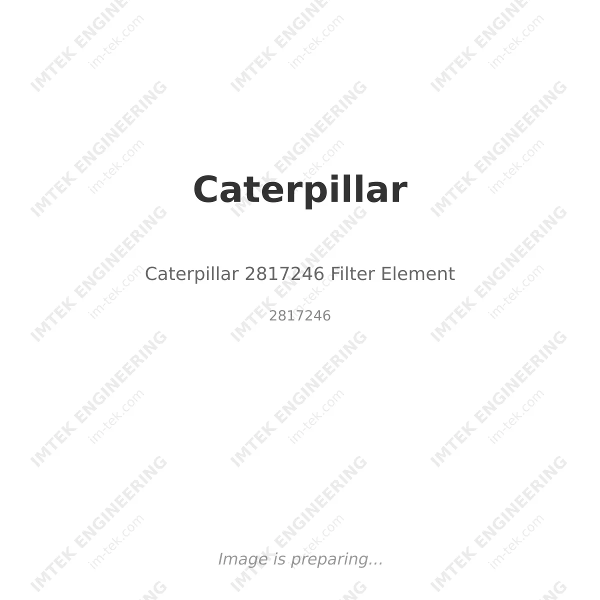 Caterpillar Caterpillar 2817246 Filter Element - 2817246
