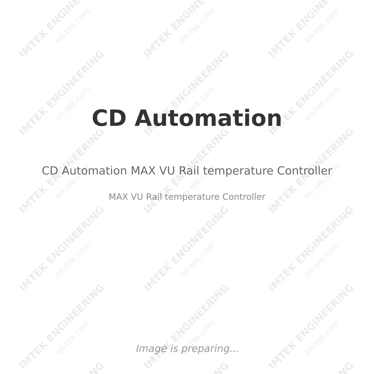 CD Automation CD Automation MAX VU Rail temperature Controller - MAX VU Rail temperature Controller
