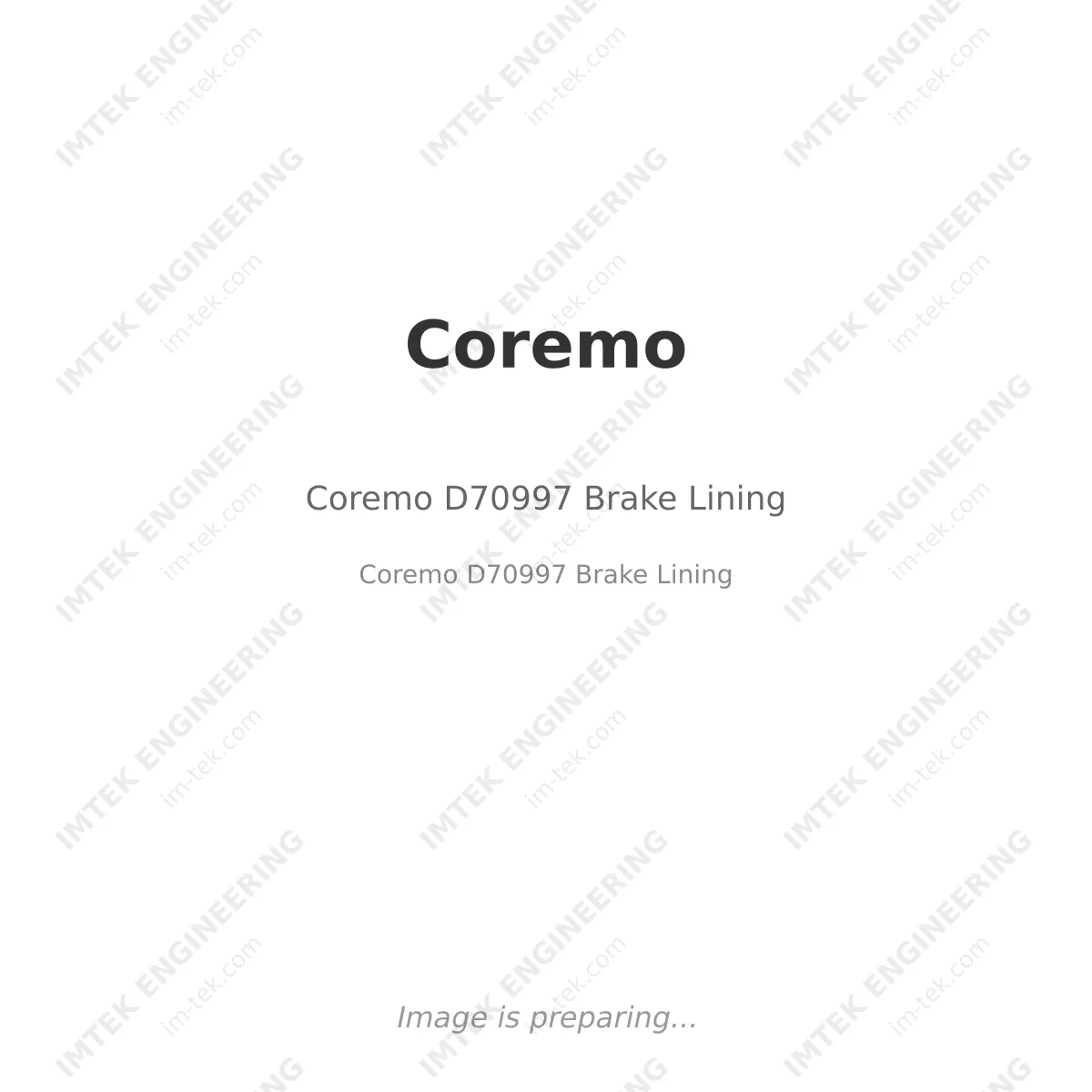 Coremo Coremo D70997 Brake Lining - Coremo D70997 Brake Lining