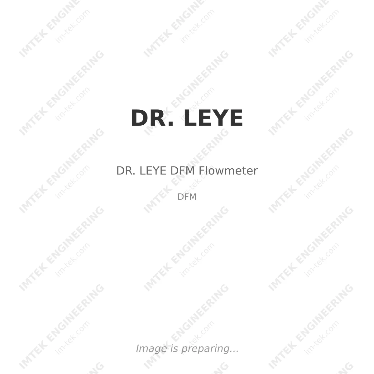 DR. LEYE DR. LEYE DFM Flowmeter - DFM