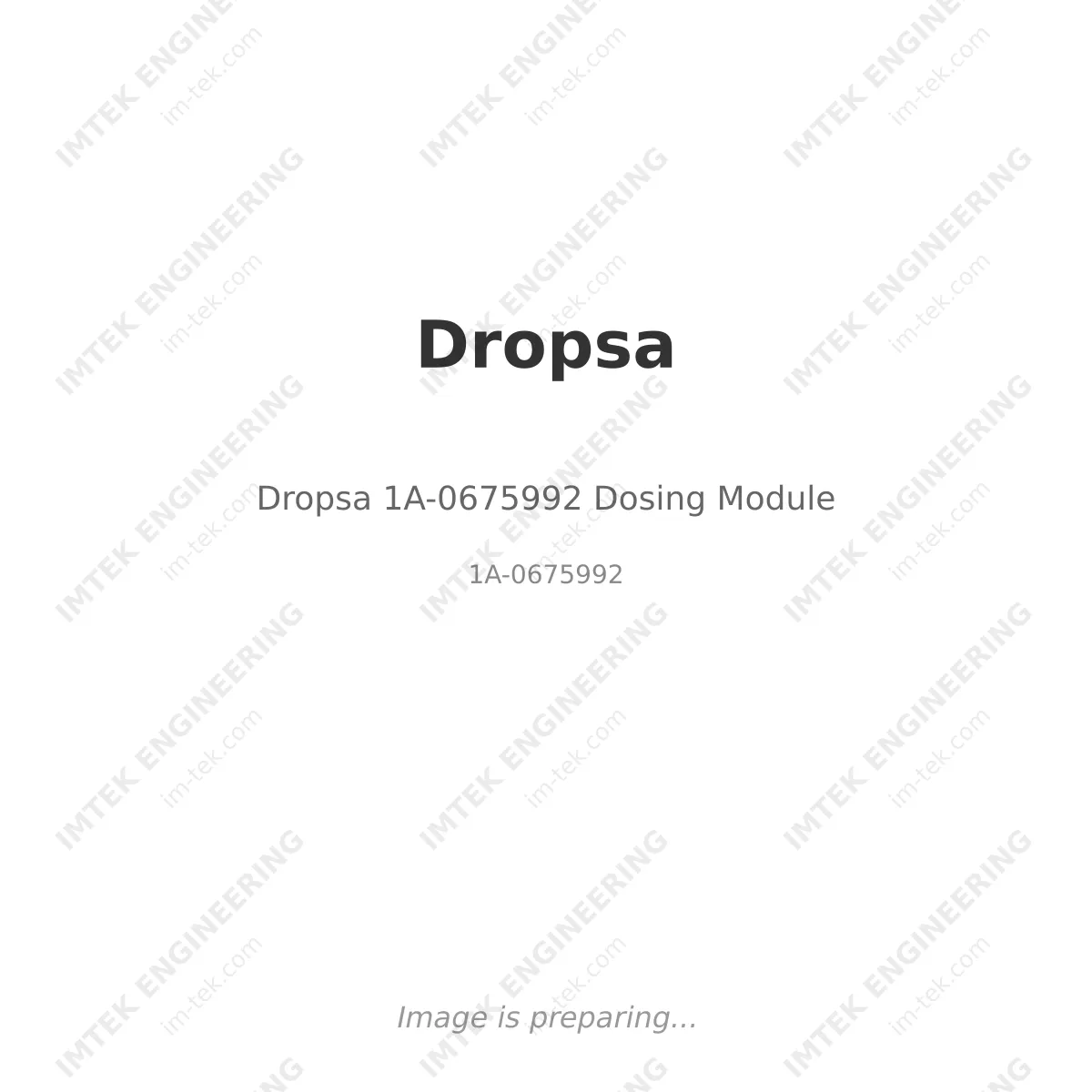 Dropsa Dropsa 1A-0675992 Dosing Module - 1A-0675992