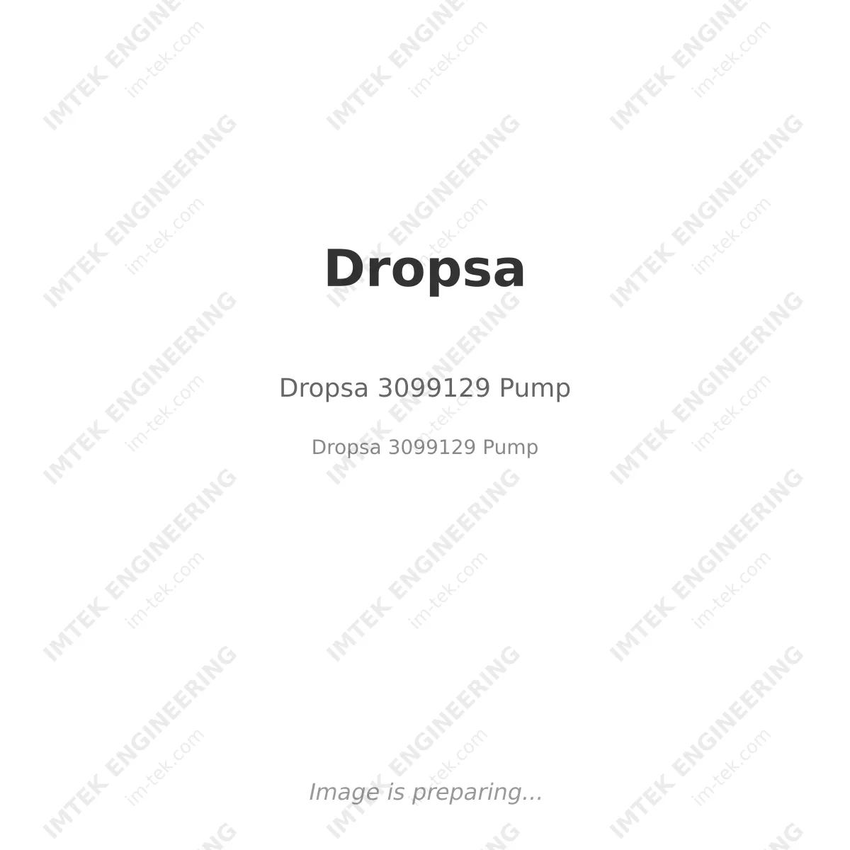 Dropsa Dropsa 3099129 Pump - Dropsa 3099129 Pump