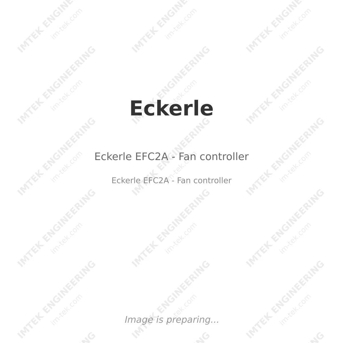 Eckerle Eckerle EFC2A - Fan controller - Eckerle   EFC2A - Fan controller