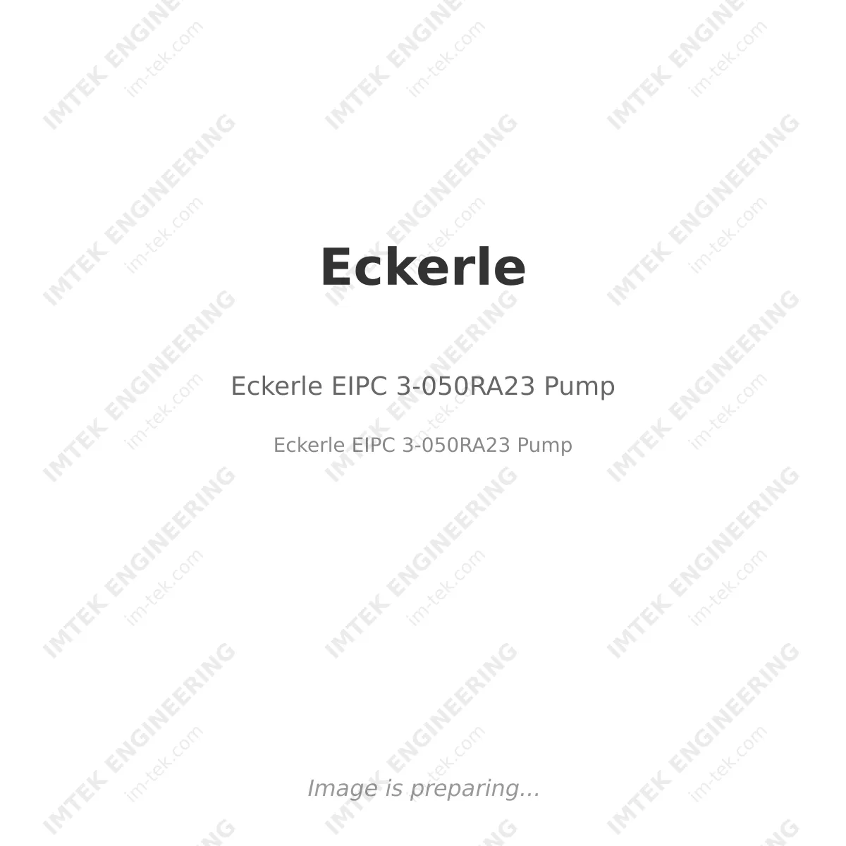Eckerle Eckerle EIPC 3-050RA23 Pump - Eckerle EIPC 3-050RA23  Pump