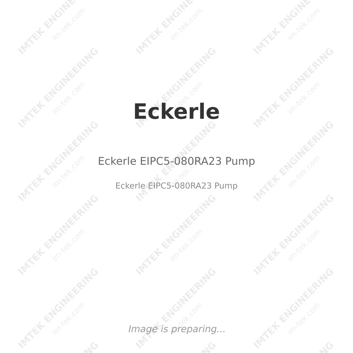 Eckerle Eckerle EIPC5-080RA23 Pump - Eckerle EIPC5-080RA23  Pump