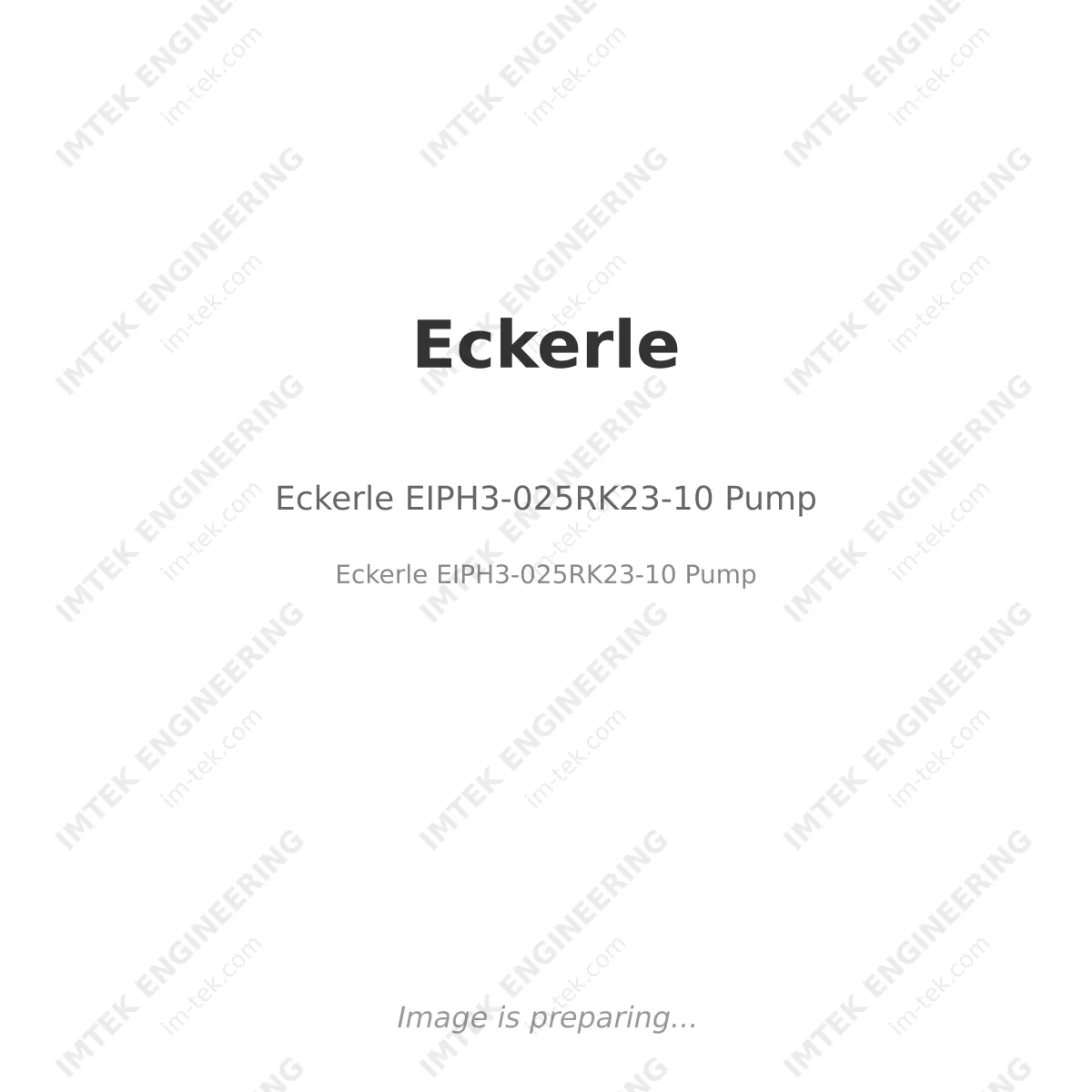 Eckerle Eckerle EIPH3-025RK23-10 Pump - Eckerle EIPH3-025RK23-10 Pump