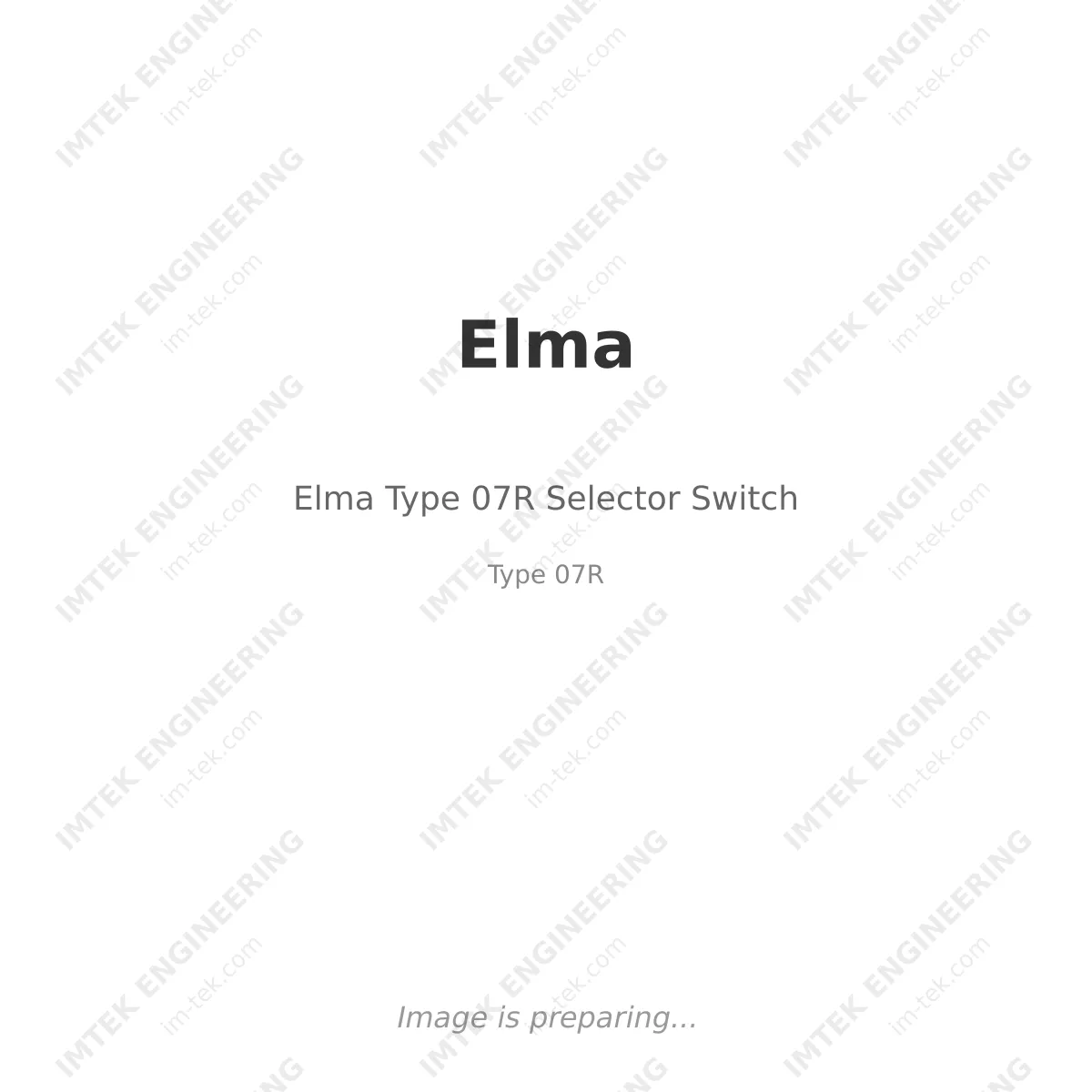 Elma Elma Type 07R Selector Switch - Type 07R