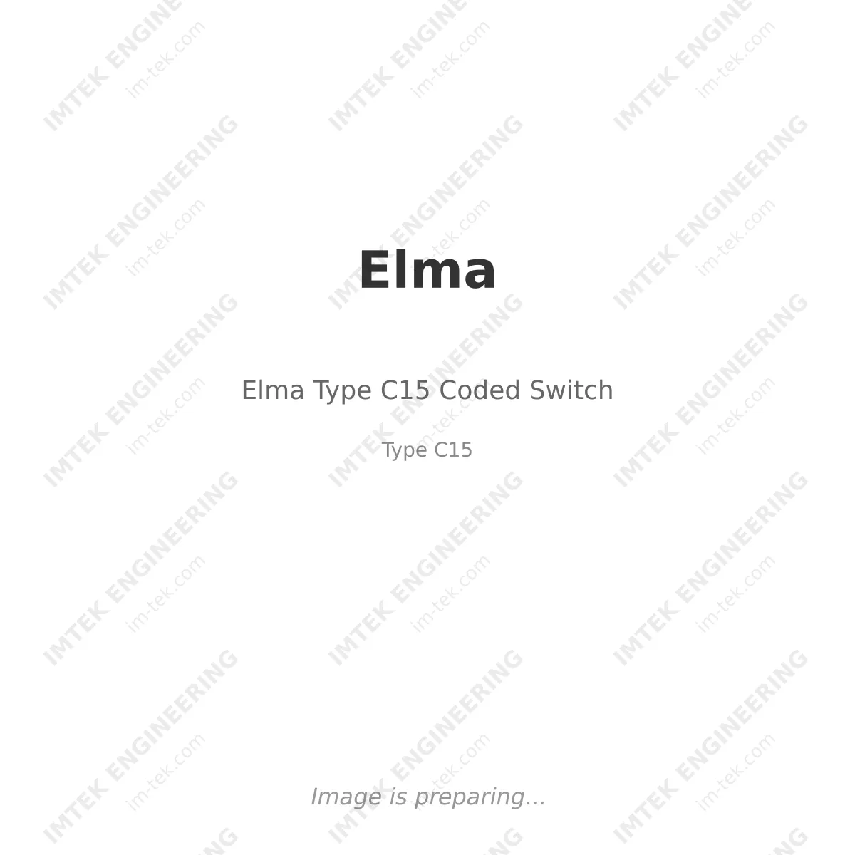 Elma Elma Type C15 Coded Switch - Type C15