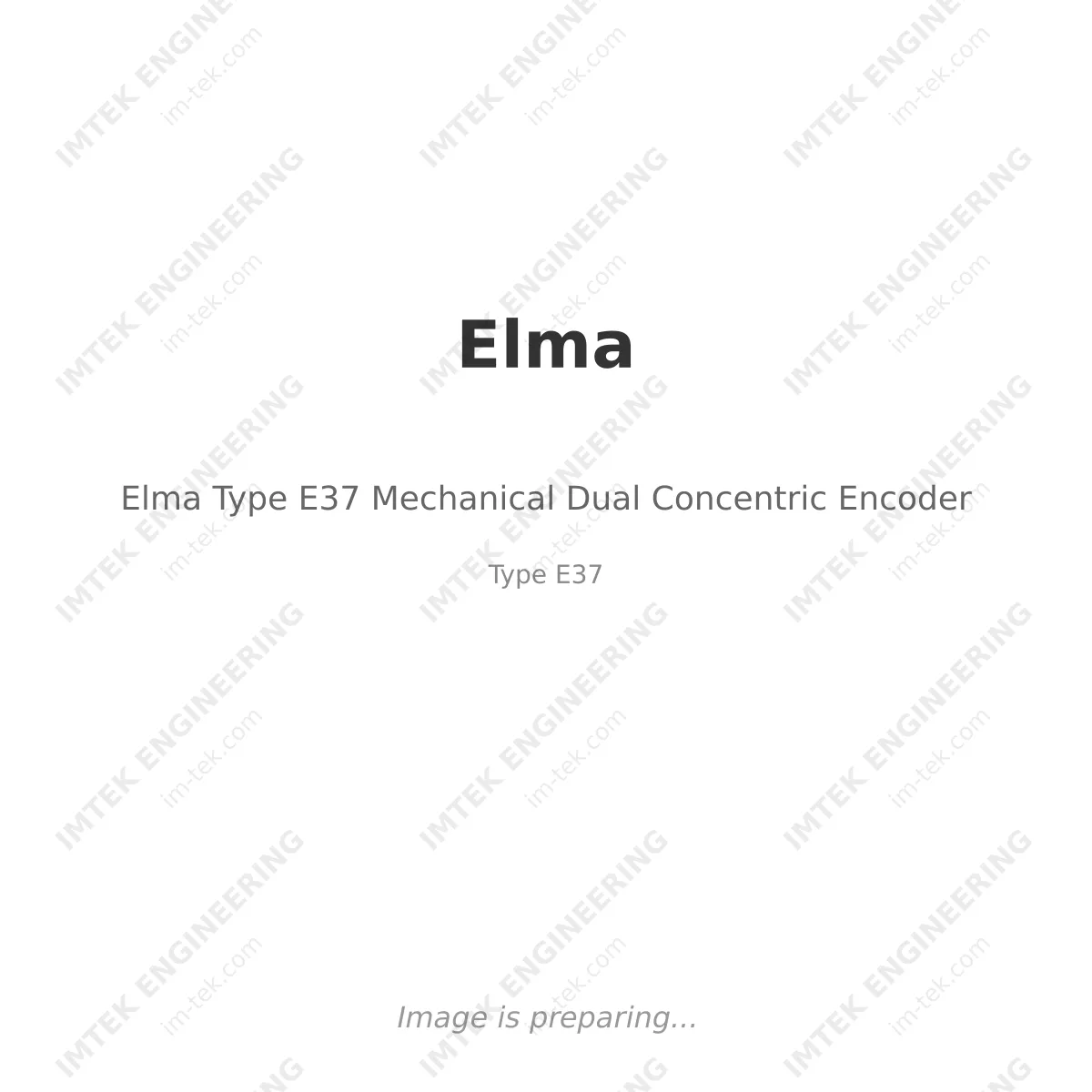 Elma Elma Type E37 Mechanical Dual Concentric Encoder - Type E37