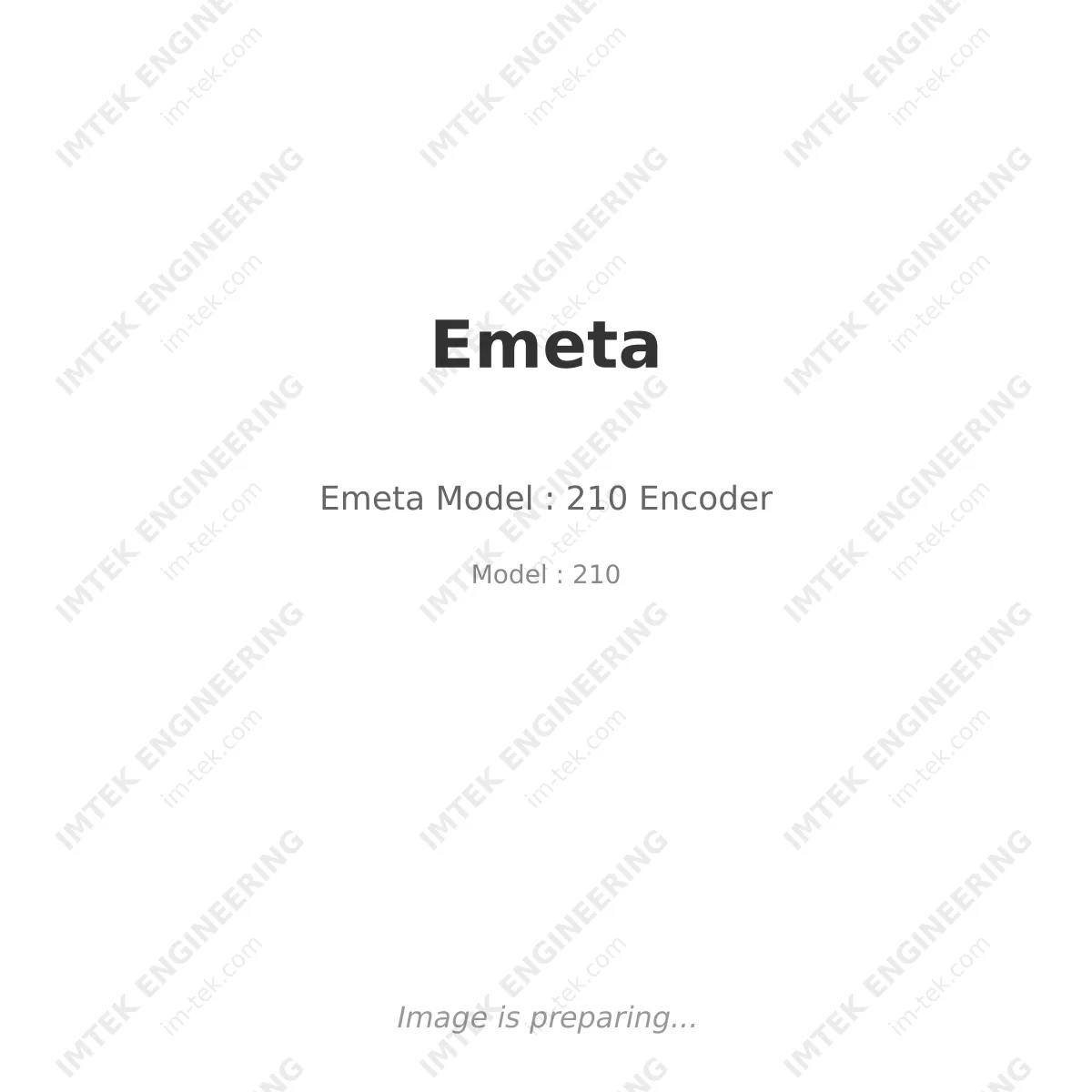 Emeta Emeta Model : 210 Encoder - Model : 210