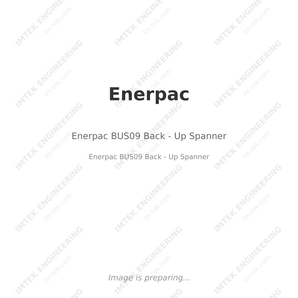 Enerpac Enerpac BUS09 Back - Up Spanner - Enerpac BUS09  Back - Up Spanner