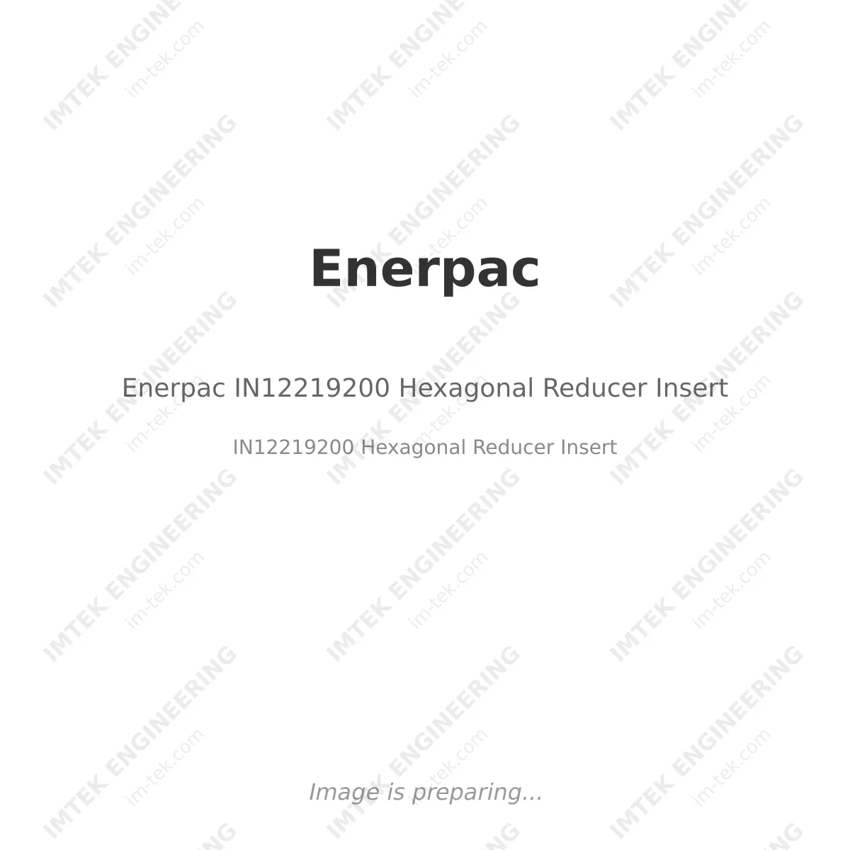 Enerpac Enerpac IN12219200 Hexagonal Reducer Insert - IN12219200 Hexagonal Reducer Insert