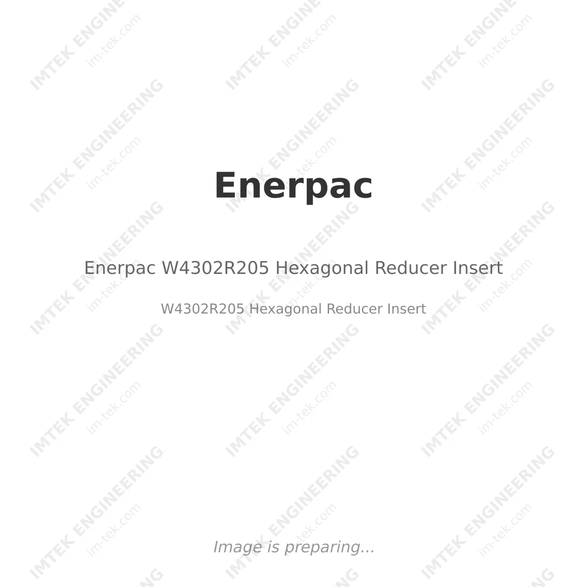 Enerpac Enerpac W4302R205 Hexagonal Reducer Insert - W4302R205 Hexagonal Reducer Insert