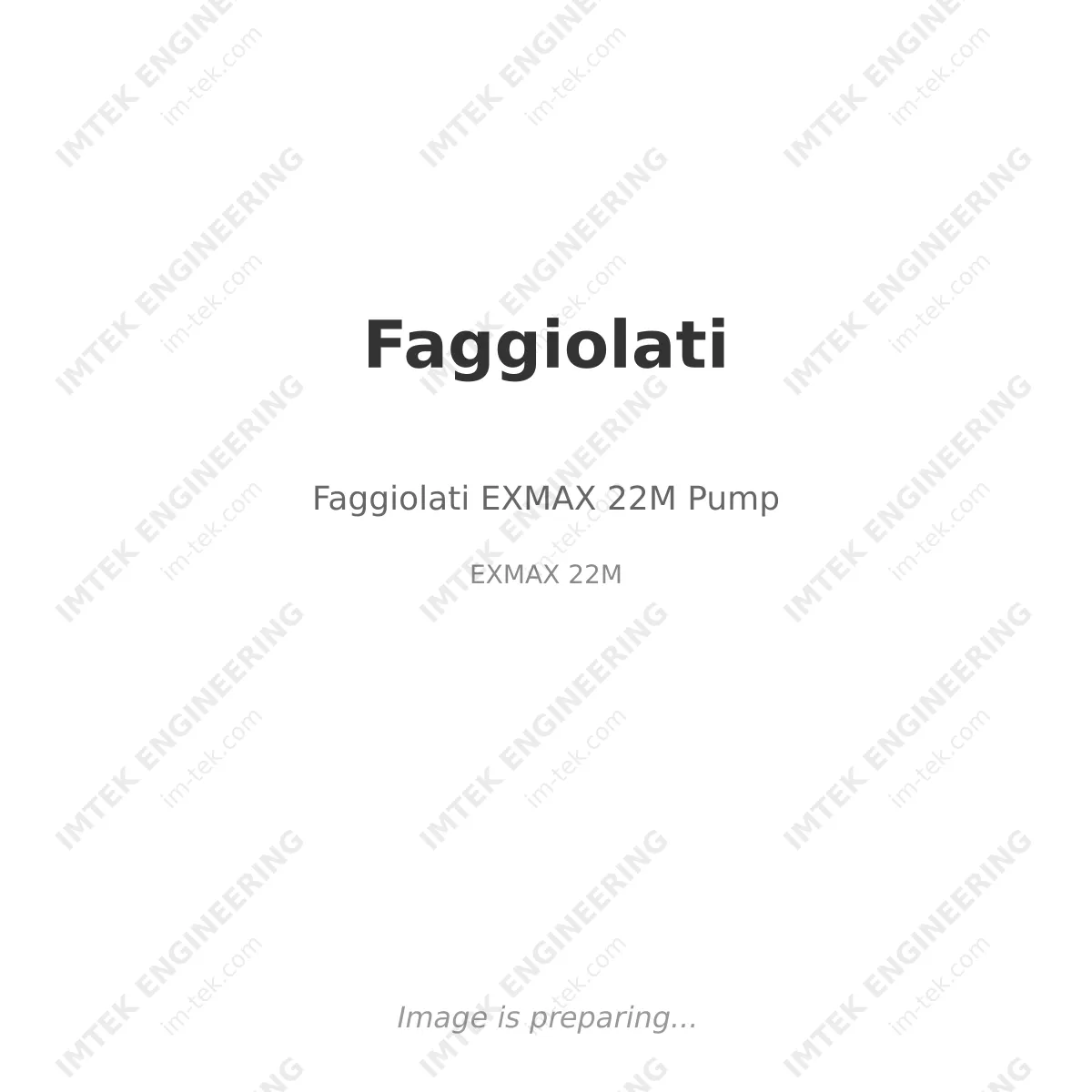 Faggiolati Faggiolati EXMAX 22M Pump - EXMAX 22M