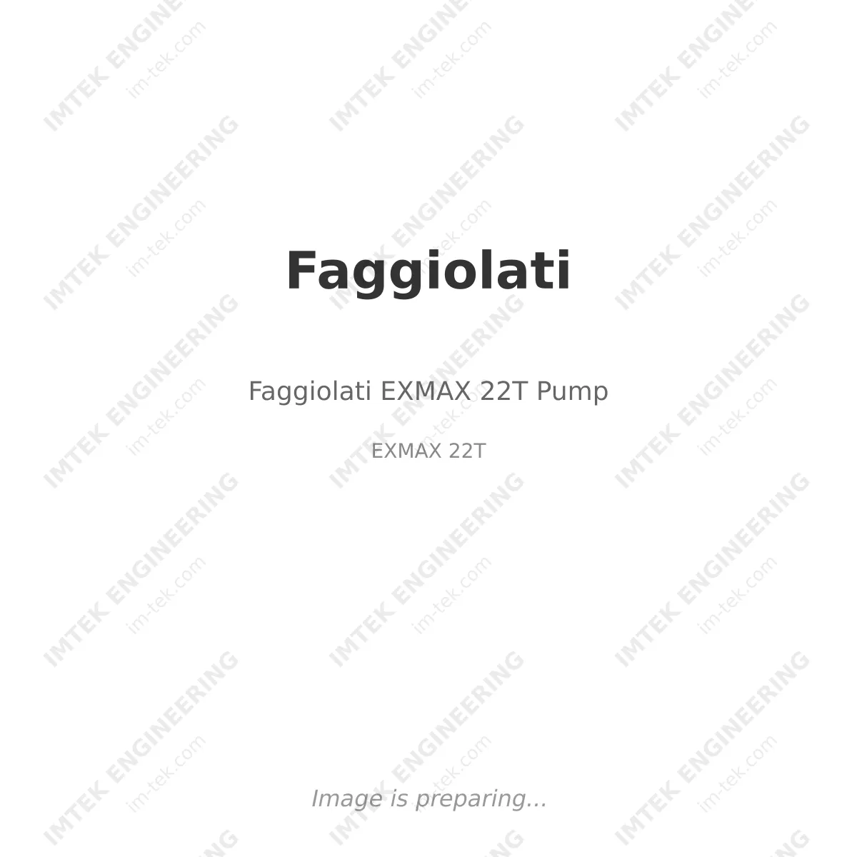 Faggiolati Faggiolati EXMAX 22T Pump - EXMAX 22T