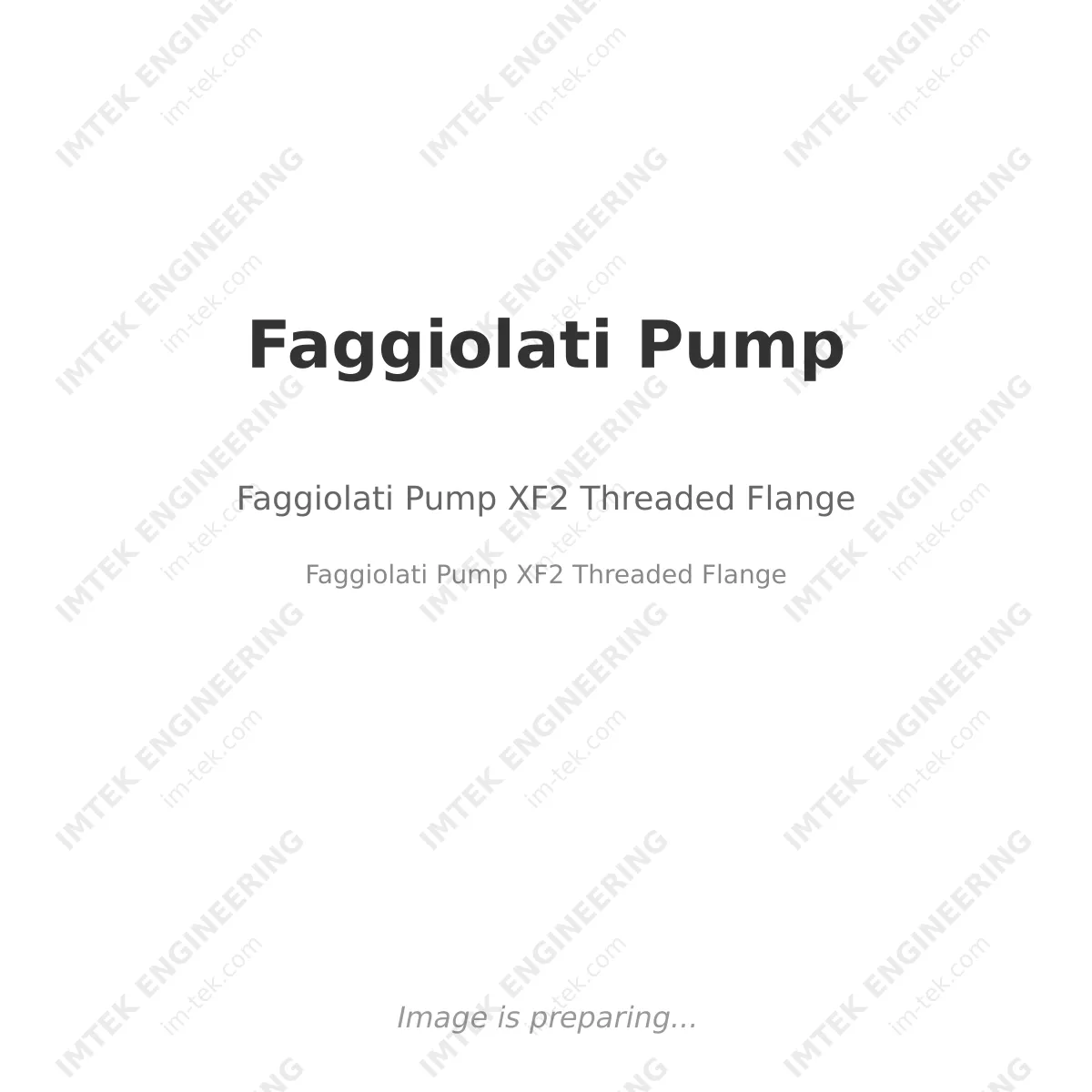 Faggiolati Pump Faggiolati Pump XF2 Threaded Flange - Faggiolati Pump XF2 Threaded Flange
