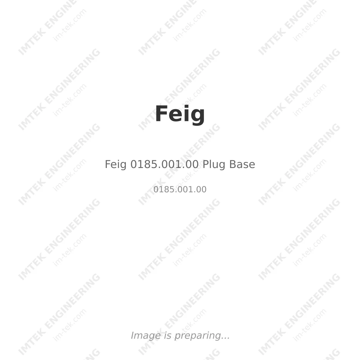 Feig Feig 0185.001.00 Plug Base - 0185.001.00